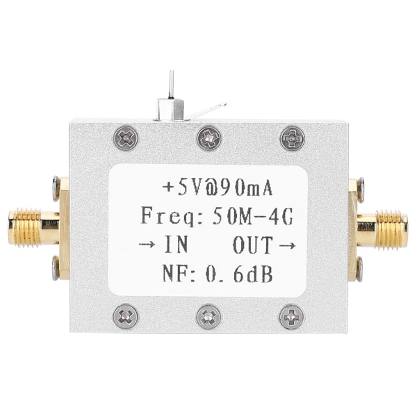 1 stk lavstøyforsterker LNA 50M-4GHz NF=0,6dB RF FM HF VHF / UHF Amatørradio -110dBm