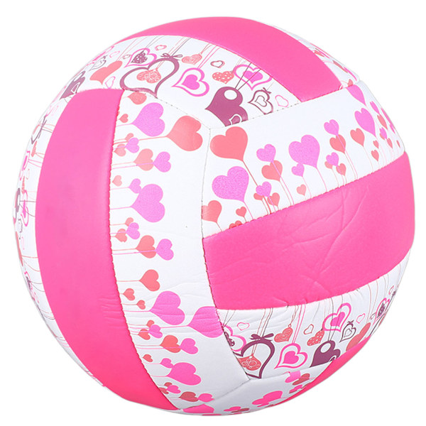 Storlek 5 Träning Volleyboll PU Mjuk Inomhus Utomhus Volleyboll för Studenter Pool Gym Träning Rosa