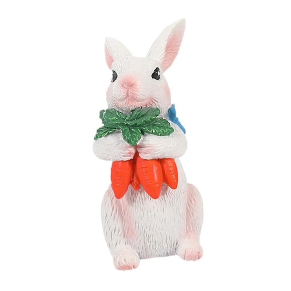 Påskhare Ornament med Morot Ägg Djurfigur för Inomhus Kontor Gräsmatta S med ägg med morot S