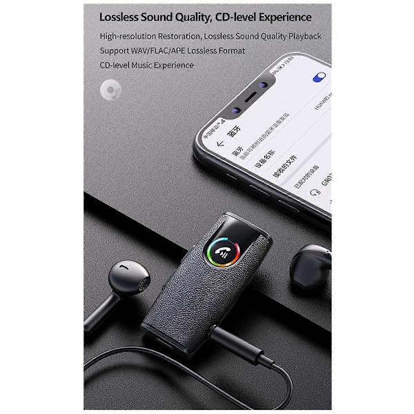 Bluetooth-sovitin langaton stereovastaanotin 3,5 mm:n AUX-liitännälle
