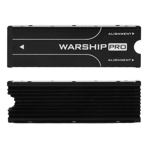 NGFF M.2 Dobbeltsidig SSD Heatsink Vannkjøling HDD Termisk konduktivitetskjøler (svart)