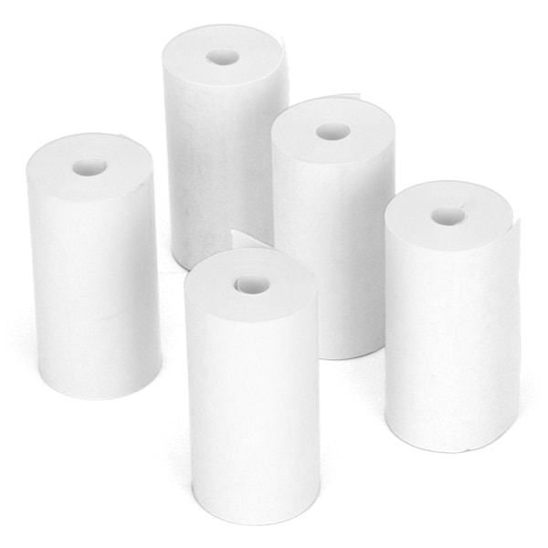 5 rullar termiskt papper 57x30mm transparent slätt dammtätt litet lätt kvitto termiskt papper