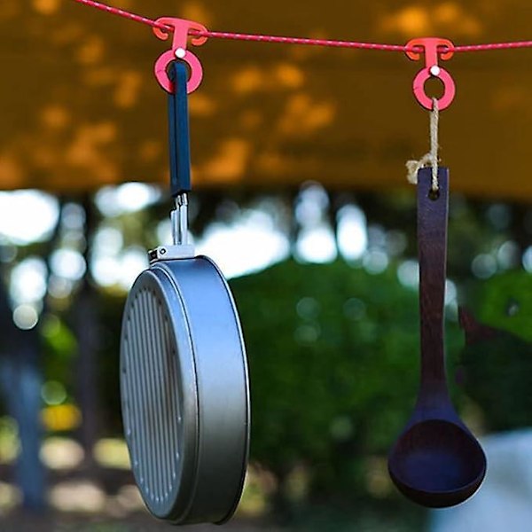 10 stk. teltstrammere i aluminiumslegering for camping, vindtett snorjustering for fotturer og piknik