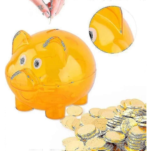 Spargris Transparenta Pengaburkar Godisburk orange