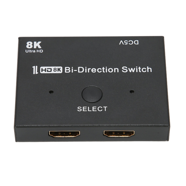 HD Multimedia Interface Switch 48 Gbps 2x1/1x2 Dubbelriktad Splitter Stöder 8K 60Hz/30Hz 4K 120Hz/60Hz