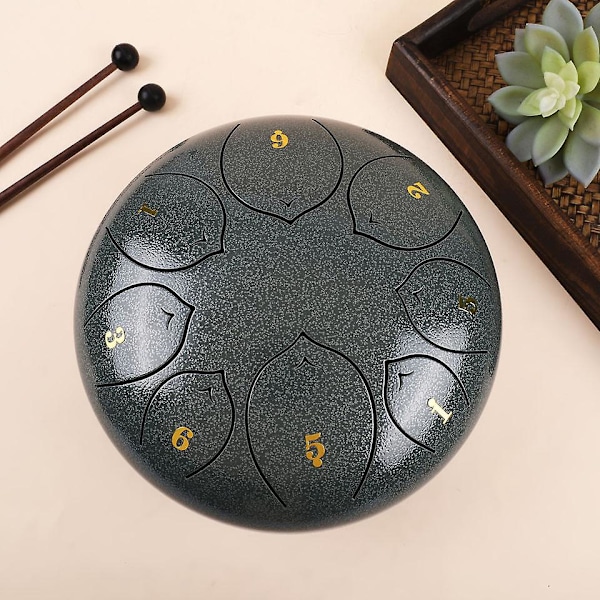 Tunga Trumma i Legeringstål med Resväska och Trumstockar C-Ton Handpan Percussion Instrument