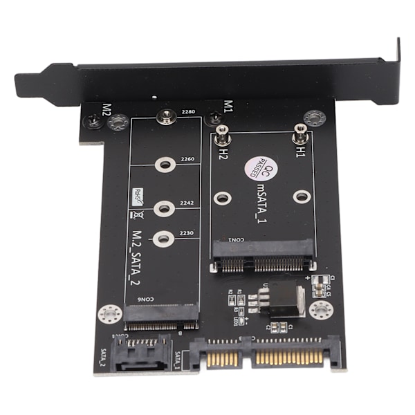 SATA-adapter 2 i 1 MSATA/M2 NGFF SSD til dobbelt port SATA3-konverter med SATA-kabel skruer stud til 2230/2242/2260/2280