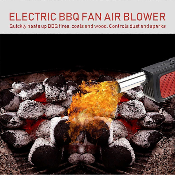 Grillhandfläkt, Grillfläkt, Grillstartare Fläkt för Utomhusmatlagning, Eldstad, Camping