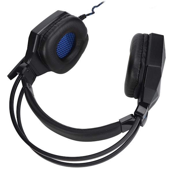 Gaming Headset 3,5 mm Jack Justerbar Lydstyrke Støjreduktion Kablet Hovedtelefon med Mikrofon til PS4 PC