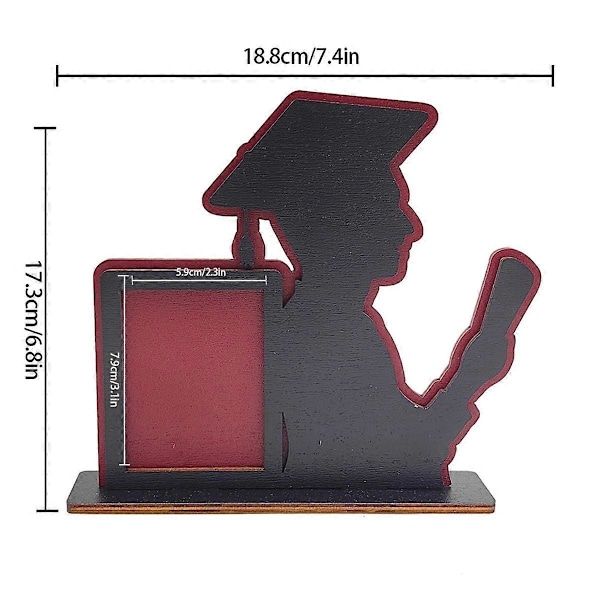 2 stk. Klasse 2024 Graduation Trebord Graduation Bilderamme-A