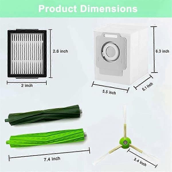 24 STK Støvsugerposer for IRobot Roomba I3 I3+ I7 I7+ I4+ I5 I5+ J5 J5+ I6 I6+ I8 I8+ J7 E5 E6 E7 I&J&E-serien