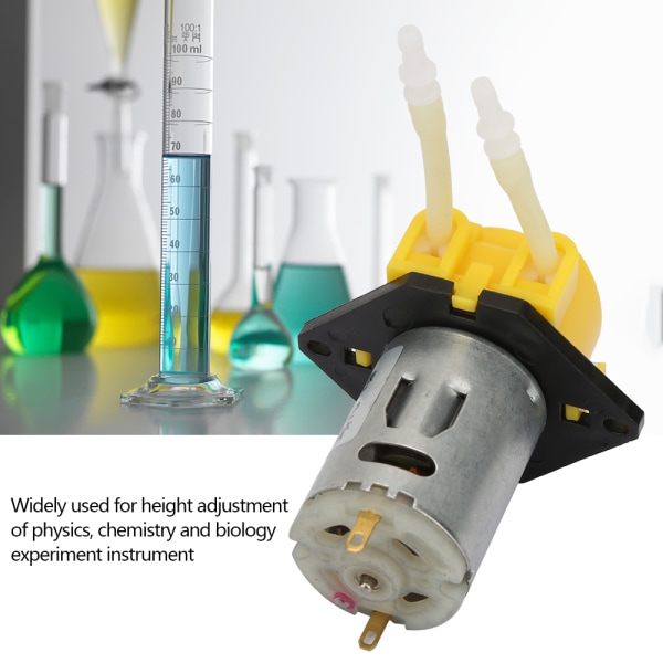 DC12V gul mikrovann væske peristaltisk pumpe for akvarium lab Analytisk 2*4 mm