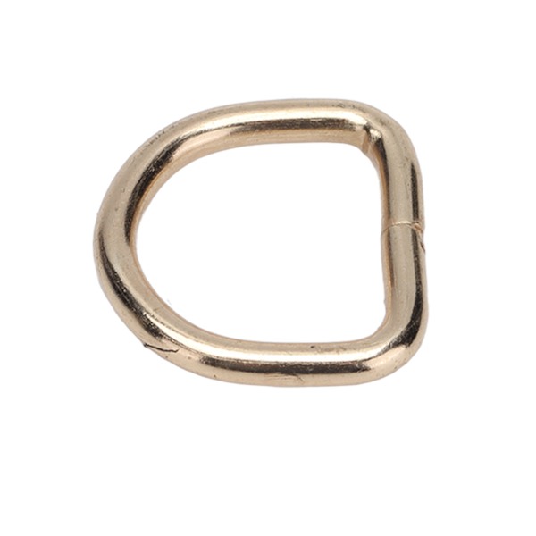 50 stk. D-ringe i premiumjern - robuste, holdbare, farveægte, udsøgte, brede anvendelsesmuligheder - metal D-ringe til tasker, tøj, pung - guld 2x11x11mm