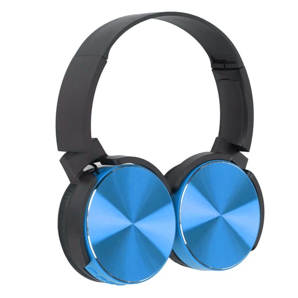 450BT Bluetooth-hodesett Subwoofer Justerbart Multifunksjonelt Trådløst Kort Gaming-hodesett for Spill Blå