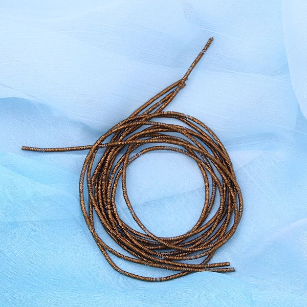 Broderigarn Koppartråd Sömnad Sömnad Glans 1,5 mm Dia. Manuell DIY-sträng Kaffe