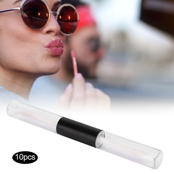 10 stk. 5 ml tomme dobbelthovedede lipglossrør dobbeltsidede DIY læbestiftflasker
