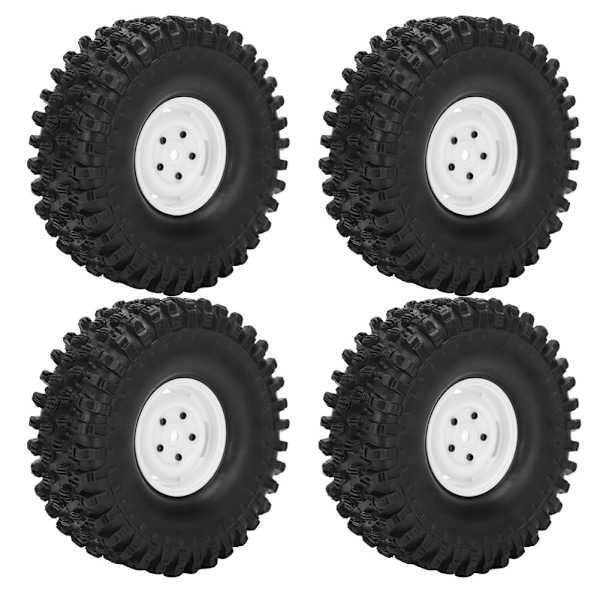 4 kpl 1,9 tuuman pyörän vanteen kumirengas RC-lisävaruste sopii Axial 1/10 RC-ryömintään 120 mm Blanc
