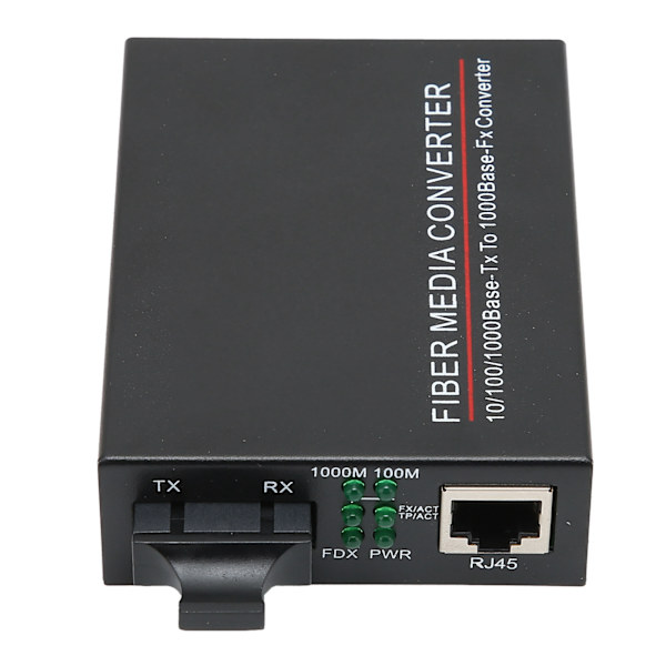 Fiber Transceiver TBCMC3602ED20 20km/SC/1310nm RJ45 Fiberoptisk Router 100240V(AU Stik )