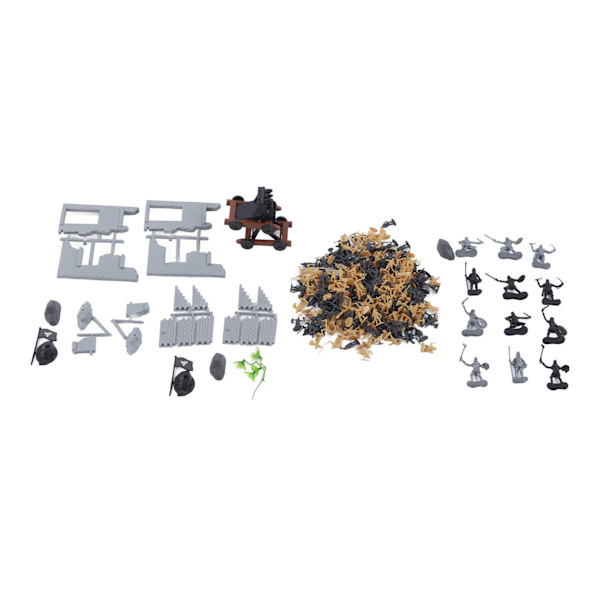Sotilasmalli toimintahahmo DIY-linna Fort Castle Building Siege Model Toy Set syntymäpäivälahja lapsille