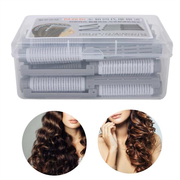 20 stk. hårkrøller Fluffy Perming Rod Hair Roller Curler Frisørværktøjssæt Grå