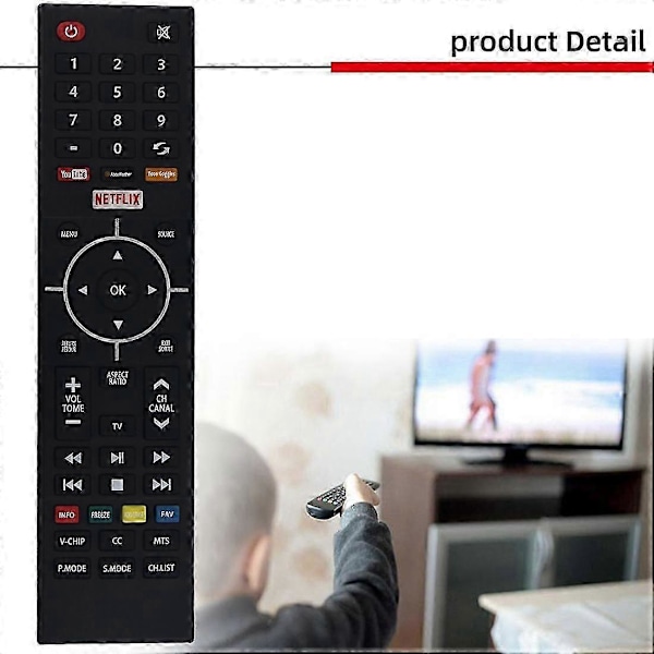 Ny fjärrkontroll kompatibel med Elements UHD 4K TV WE50UB4417 WE55UB4417 WD40FB2530 ELSW3917BF E4SFT5017 E4S