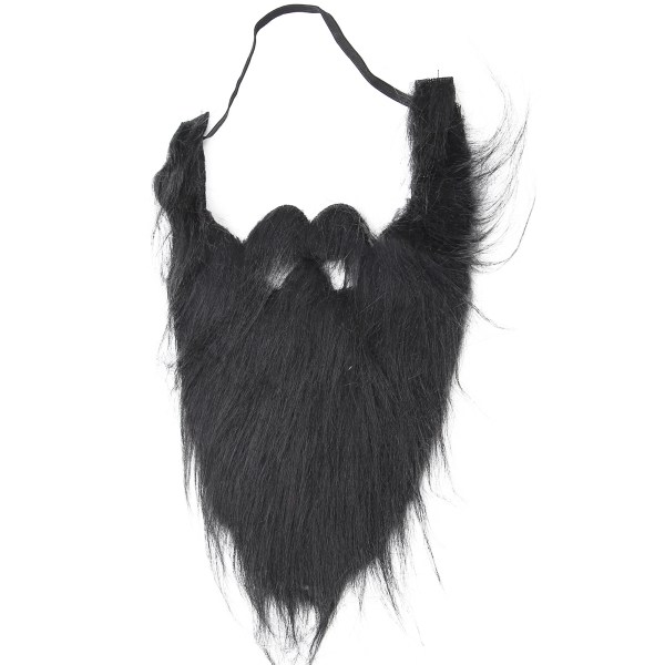Stimulerat falskt skägg Roligt falskt mustasch morrhår Ansiktshår för Halloween Cosplay Svart