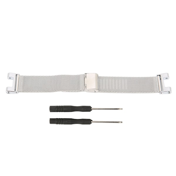 Metal Mesh Watch Band Smartwatch Wrist Strap Replacement Bracelet for Amazfit TRex Pro(Silver )