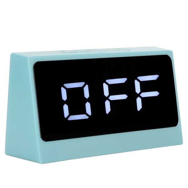 LED digital väckarklocka tyst smart temperatur datum lysande storbildsskärm sminkspegel (blå)