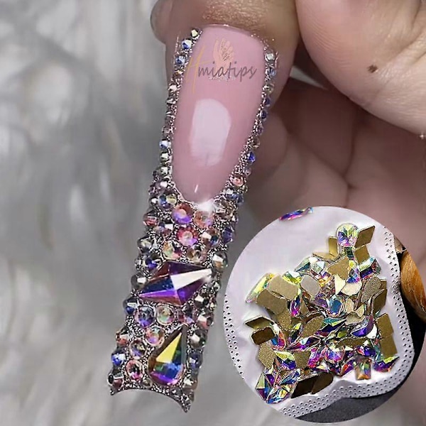Kawaii Nagelkonstdekorationer med 3D Akrylblommor och Pärlor för DIY Nagelkonst Manikyrdekoration Sommarstil typ27