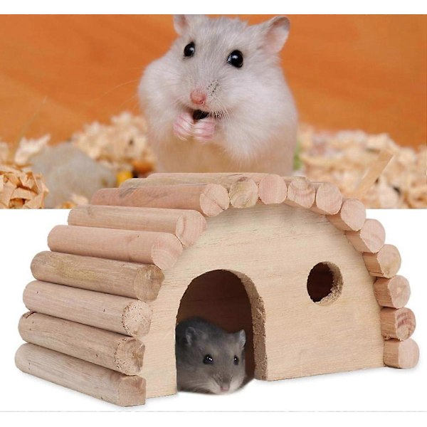 Tre hamsterhus, trehus for hamstere eller gerbil, lite dyregjemmested, hamsterrede