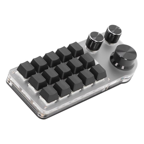 15 tangenter 3 knappar programmerbar knappsats trådbunden USB trådlös Bluetooth blå switch mini makro mekaniskt spelande tangentbord