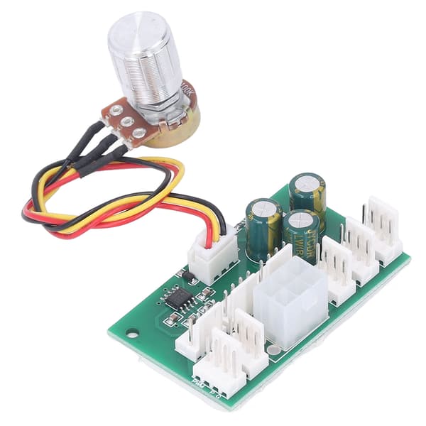 Kylfläktnav PWM PC-chassi 8-vägs splitter hastighetskontrollmodul 4-stiftsadapter 12V