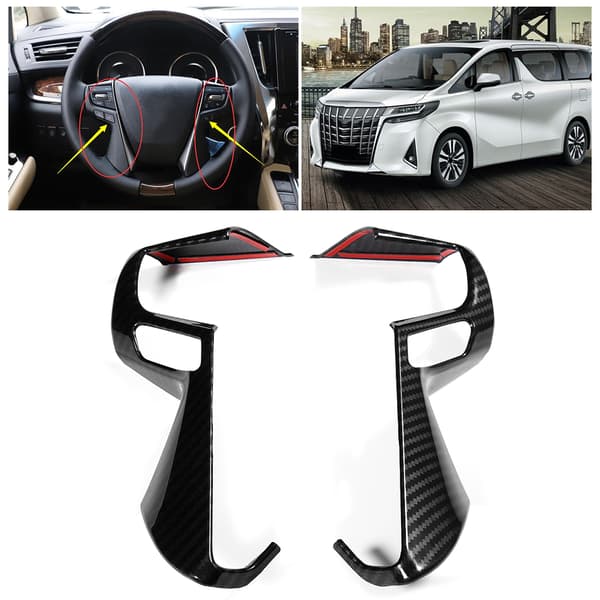 2 stk. deksel til rattpanel, passer til Toyota Alphard VELLFIRE 15-18