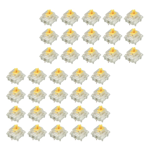 35 st SMD RGB Switch DIY Transparent Mekanisk Tangentbordsbrytare för nybörjare Gul Switch