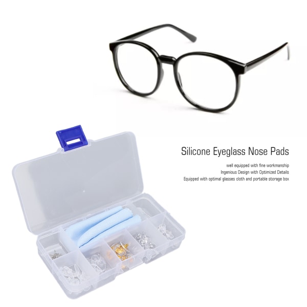 Anti-skli silikonbrilleneseputer - reparasjonssett for de fleste briller