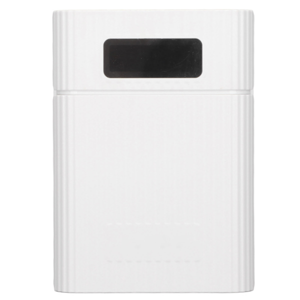 M09B 4x18650 Batterilagringsbox Micro Typ C Ingångsport Bärbar DIY Power Bank Kit Vit