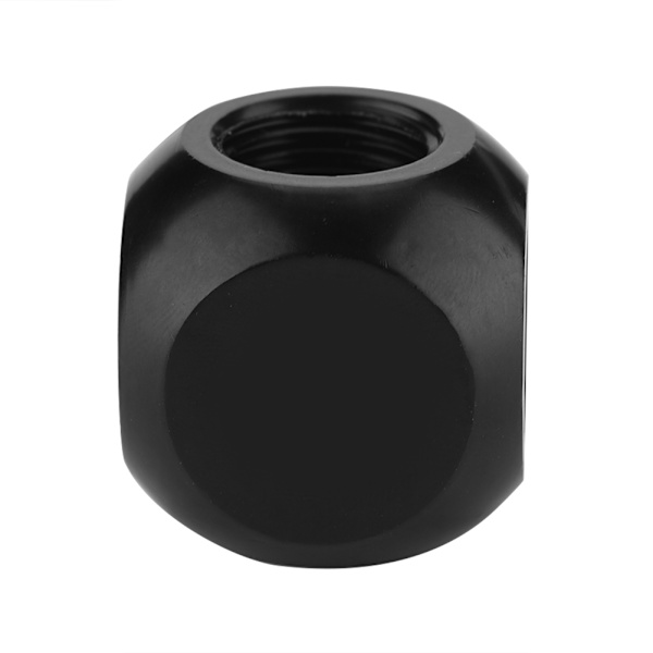 G1/4" metal sfærisk rør 4-vejs Fitting Connector til PC Vandkøling Sort