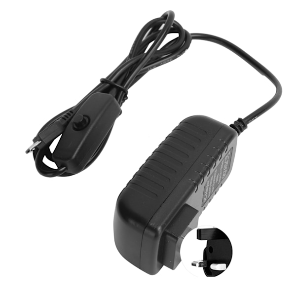 Virtalähde Raspberry Pi:lle 5V 3A kytkimellä Integroitu Micro USB -sovitin 100-240VUK-pistoke