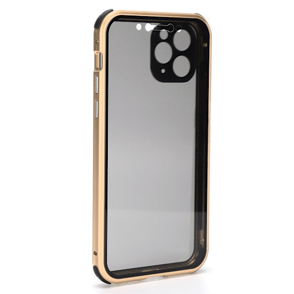 Anti-Peep magneettinen adsorptio puhelimen kuori etu- ja takalasi puhelimen kuori IPhone 11ProGold