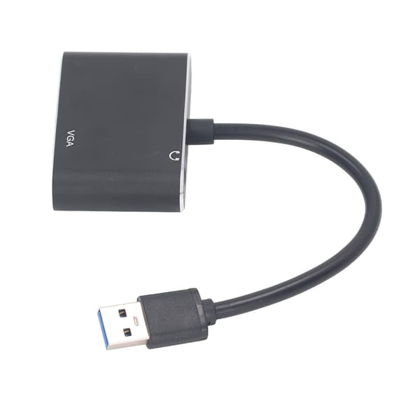 USB 3.0 til HD-adapter i rustfrit stål, højhastigheds samtidig output USB 3.0 til VGA-adapter til film og møder