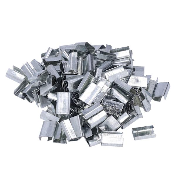 Metallbåndspenne Galvanisert stålemballasje Åpne forseglinger for 16 mm plast PET-stropp