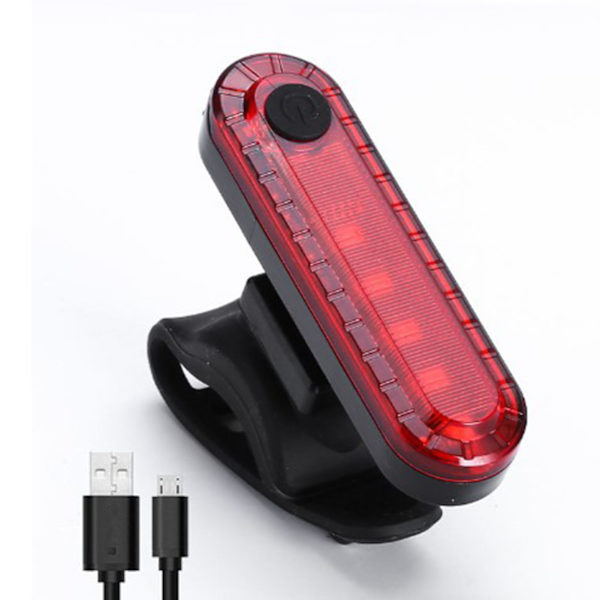 Sykkel baklys LED baklys USB-lading vanntett blinklys baklys for sykling på vei
