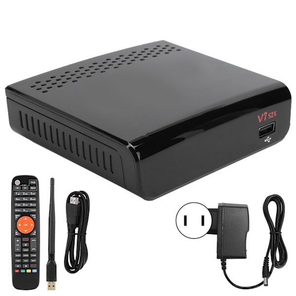 Høj kvalitet Set Top Box STB udstyr tilbehør Support for DVBs S2/S2X 100240V(sort US)