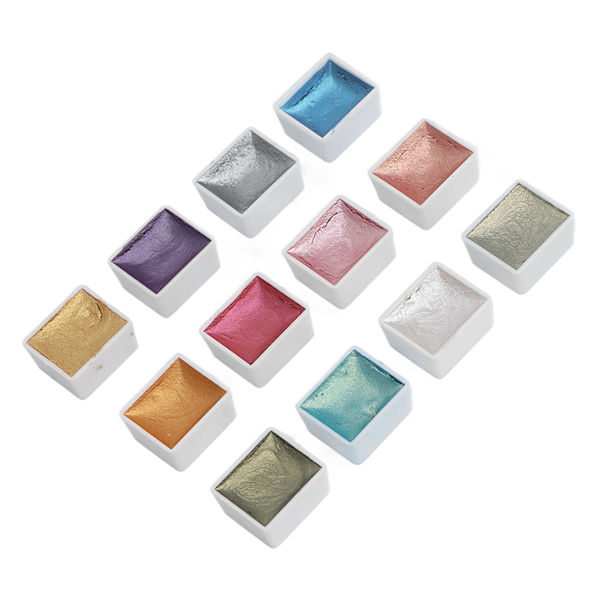 Solid Nail Watercolour set 12 väriä Pear Lized kannettava set aloittelijoille