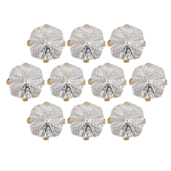 10 stk. syklo diamant fed firkantet glas high top tøj tilbehør dekorationer K9 10mm hvid