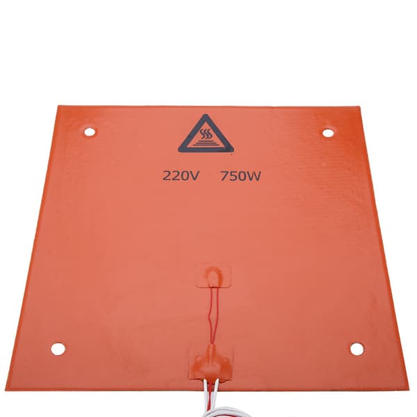 3D-printertilbehør Silikone Varm Opvarmet Seng Varmeplade 220v 750w 310*310mm Punch