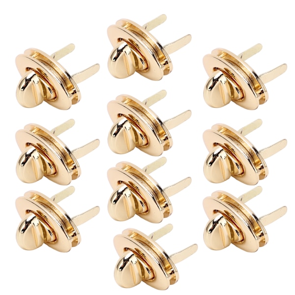 10 st vridlås i legering, 3,3 x 2 cm, vridlås, hårdvarutillbehör för handväska