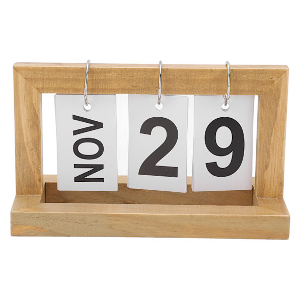 Liten skrivbordskalender Trä Färg Månader Datum Separata blädderblock Snygg Praktisk skrivbordsdekoration