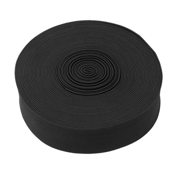Elastiskt band 10 yards svart 3,5 cm/1,4 tum bredd tjockare DIY skärning bekväm andningsbar sy elastisk rulle för hantverk