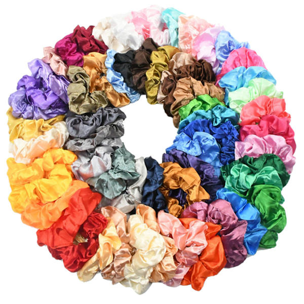 20 st hårscrunchies set elastiska satin färgglada rep hårtillbehör för kvinnor flicka
